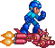 Mega Man on Rush Jet from Mega Man 8.