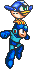 Sprite carrying Mega Man, from Mega Man 7.