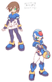 Concept art for Mega Man ZX.