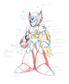 Concept art for Mega Man X.